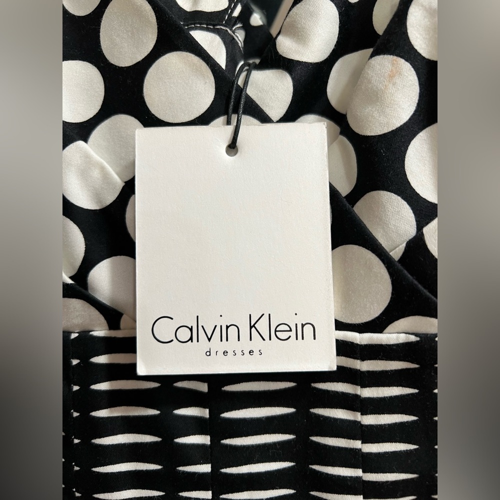 Calvin Klein Black and White Polka Dot Dress - Picture 5 of 5